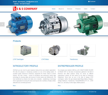Website Design of S & S COMPANY