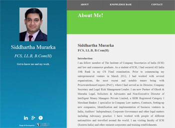 Website Design of Siddhartha Murarka